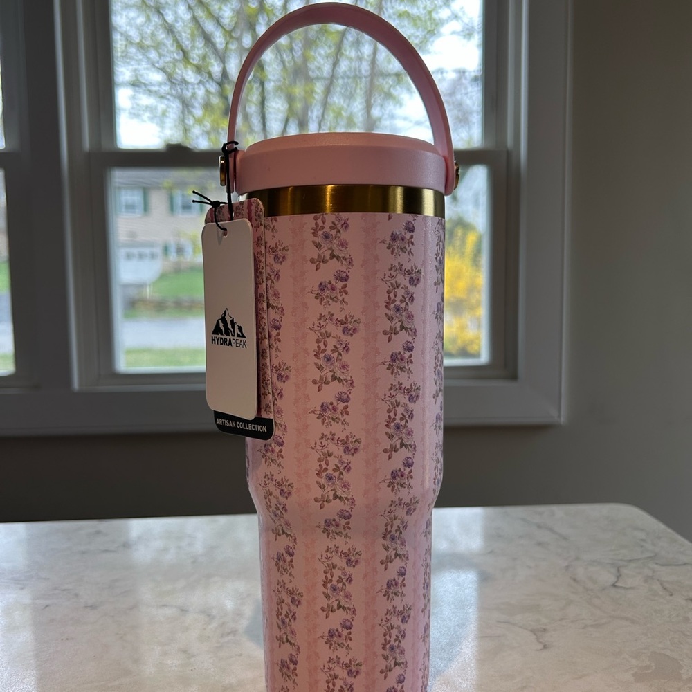 Pink Floral Tumbler